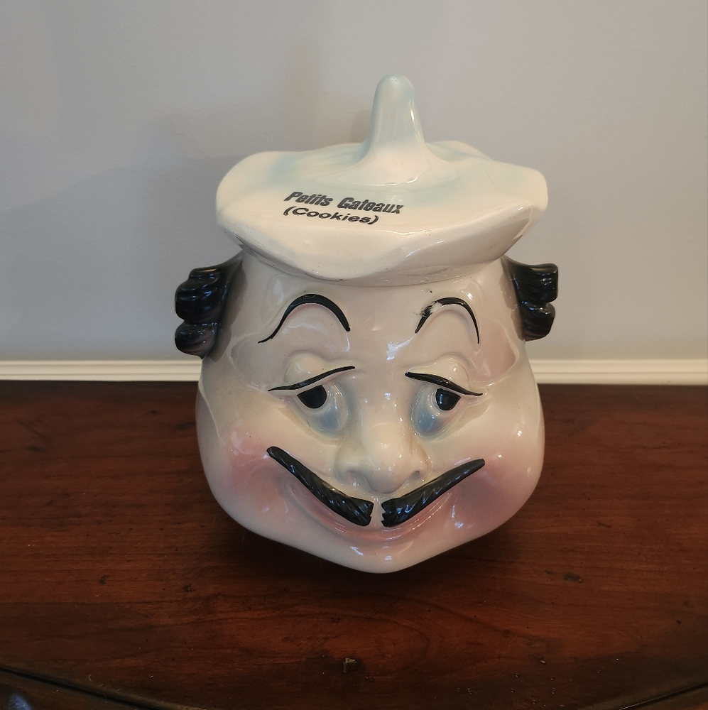Vintage American Bisque French Chef Cookie Jar 1950s